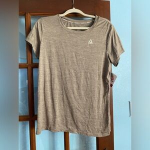 Reebok Women's Light Heather Gray/Tan Short Sleeve Performance Tee